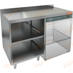 Стол для посудомоечных машин HICOLD НБМСЗОКП-12/5БП (модель с бортом) - Hicold - Столы под посудомоечную машину - Индустрия Общепита