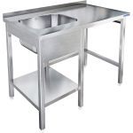 Стол для посудомоечных машин Kayman СПМФ-121/1207 левый для фронт п/м TATRA с ванной - Kayman - Столы под посудомоечную машину - Индустрия Общепита