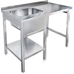 Стол для посудомоечных машин Kayman СПМФ-121/1207 правый для фронт п/м TATRA с ванной - Kayman - Столы под посудомоечную машину - Индустрия Общепита