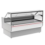 Витрина холодильная POLUS GC95 SM 1,5-1 (ВХС-1,5 Carboma GC95) (0011-9003 боковины серые, декор белый) - POLUS - Витрины холодильные - Индустрия Общепита