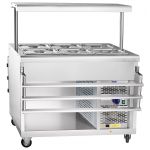 Прилавок холодильный Abat ПВВ(Н)-70ПМ-НШ (нержавеющая сталь) - Abat - Абат передвижная - Индустрия Общепита