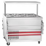 Прилавок холодильный Abat ПВВ(Н)-70ПМ-НШ (нержавеющая сталь) - Abat - Абат передвижная - Индустрия Общепита