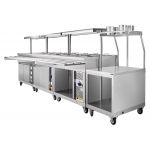 Прилавок холодильный Abat ПВВ(Н)-70ПМ-НШ (нержавеющая сталь) - Abat - Абат передвижная - Индустрия Общепита