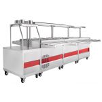 Прилавок холодильный Abat ПВВ(Н)-70ПМ-НШ (нержавеющая сталь) - Abat - Абат передвижная - Индустрия Общепита