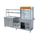 Прилавок-витрина холодильный мармитный универсальный Abat ПВХМ-70КМУ цвет "красное золото" витрина слева - Abat - Абат Мини - Индустрия Общепита