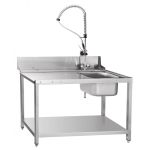 Стол предмоечный Abat СПМП-7-4 с душем для посудомоечной машины МПТ-1700 - Abat - Столы для посудомоечных машин - Индустрия Общепита